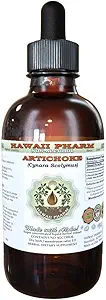 Artichaut Extrait liquide sans alcool, Artichaut biologique (Cynara scolymus) Feuille séchée Glycérite Hawaii Pharm Supplément à base de plantes naturelles 4 oz