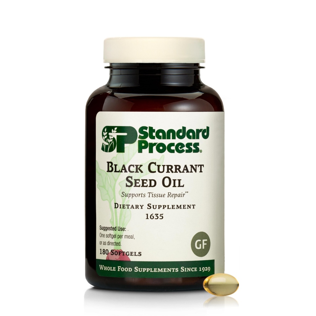 Standard Process Black Currant Seed Oil Dieetsupplement - Glutenvrije gezonde immuunondersteuning - Natuurlijke Weefselverzorging - 180 Softgels