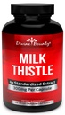 Divine Bounty Pure Milk Thistle Capsules Supplement - Een krachtige 1200mg Milk Thistle Supplement met 4X Geconcentreerde Extract (Standaard) 120 Vegetarische Capsules
