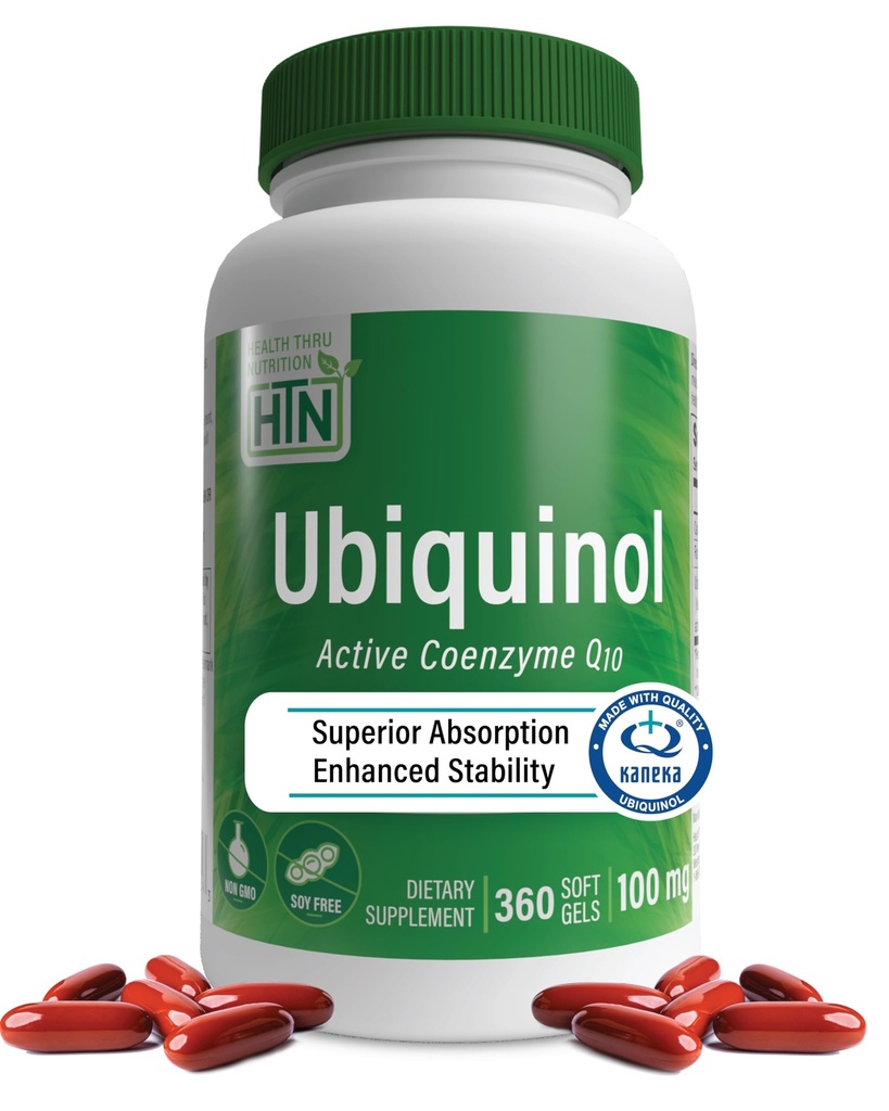 Gezondheid Thru Voeding Ubicuryl 100mg 360 Softgels als Kaneka QH Gereduceerd CoQ-10 