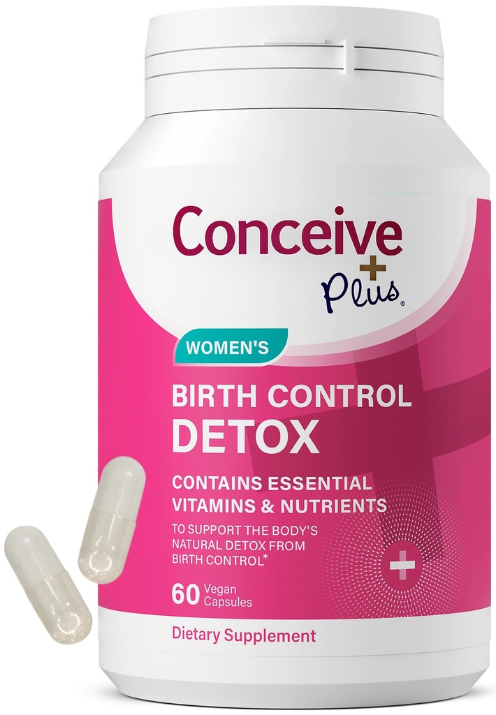 CONCEIVE PLUS Birth Control Detox Supplement - Prenatale vitamines Beste voor vrouwen - Ondersteuning Hormone Balance & Ovarian Health - Essential for Women Probering to Conceive - Dieetsupplementen - 60 capsules