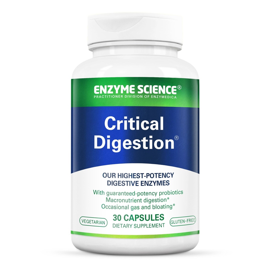 Enzyme Science Digestion critique - enzymes digestives pour les femmes et pour les hommes avec probiotiques - Soutien de puissance élevée pour la digestion - Santé digestive – Enzimas digestivas y probioticos - 30 Capsules