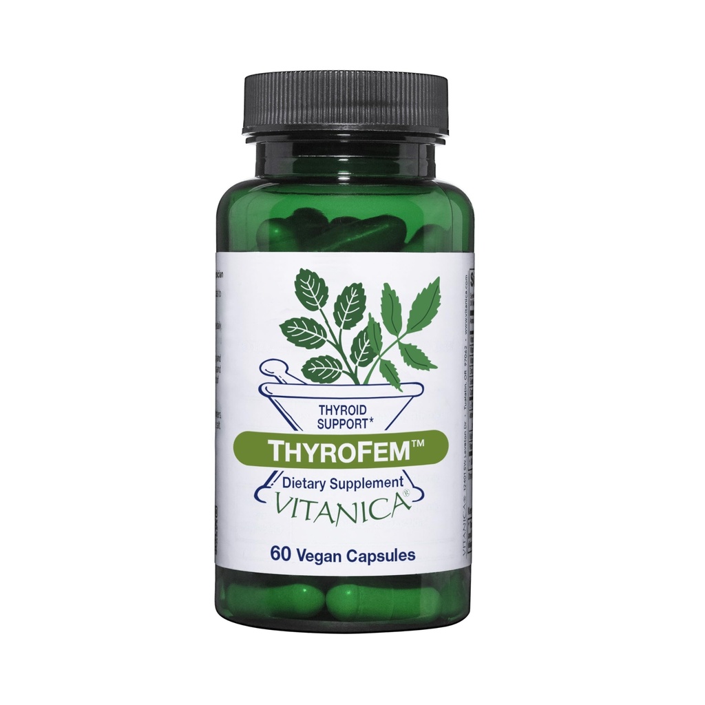 Vitanica ThyroFem, Thyroid Gland Support, Vegan, 60 capsules