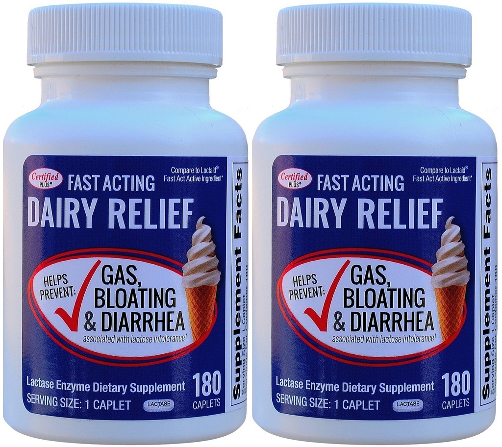 Fast Acting Lactase 360 Caplets Generieke Lactase Fast Act 9000 FCC Units per Caplet