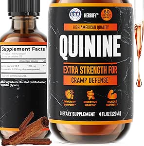 HERBIFY Quinine Tinctuur - Quinine Liquid Extract voor gezonde spijsvertering - Quinine Cinchona Supplement voor betere absorptie - US Made Product - voor mannen en vrouwen 4oz (120ml)