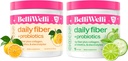 Dagelijkse vezelsupplement bundel met toegevoegde collagen, probiotica en elektrolyten - Komkommer Lime Mint & Orange Yuzu Mandarijn Smaken - Ondersteunt spijsverteringsgezondheid, ontbloting en hydratatie - 32 porties Totaal