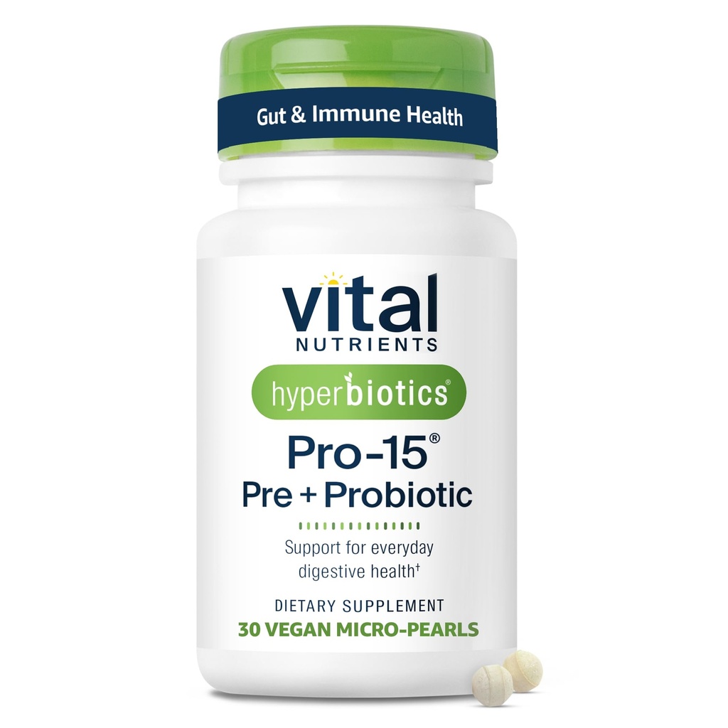 Hyperbiotica Vital Nutriënten Pro-15 Prebiotica en Probiotica voor vrouwen en mannen 