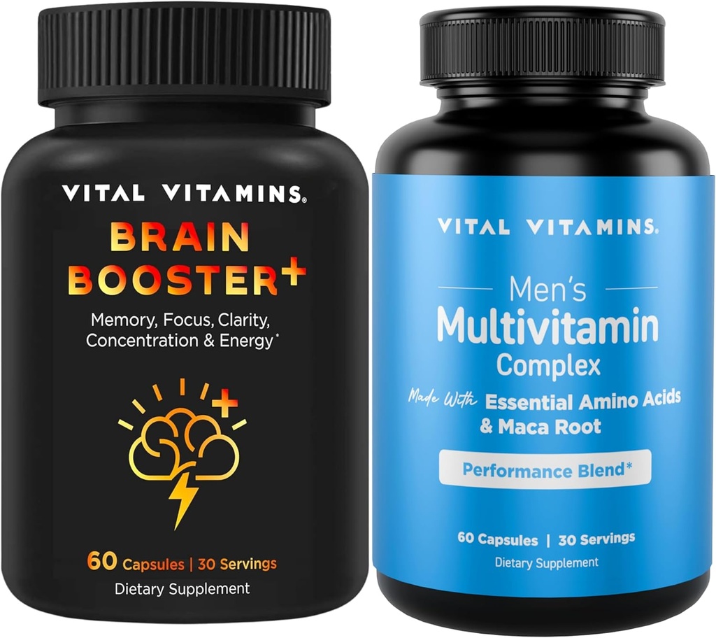 Vitale vitamines Hersen Booster Plus + Mannen Multivitaminen