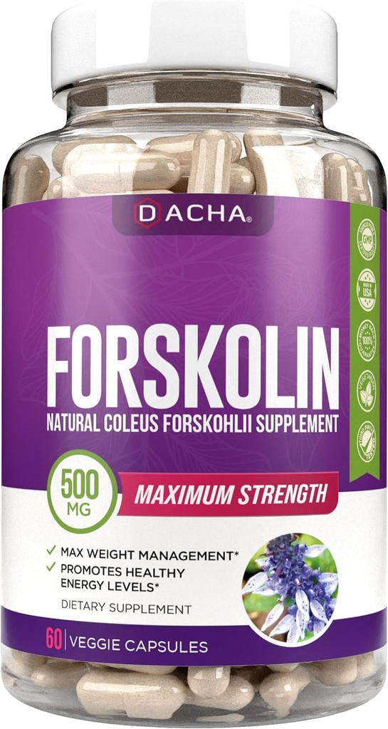 Natuurlijke Forskolin Max Strength Formula- 500mg Coleus Extract, Keto Diet pillen die snel werken voor vrouwen en mannen, Maximale Slim Look, Verlies Snel voor vrouwen, Snelle Toon, Luna Trim, MD