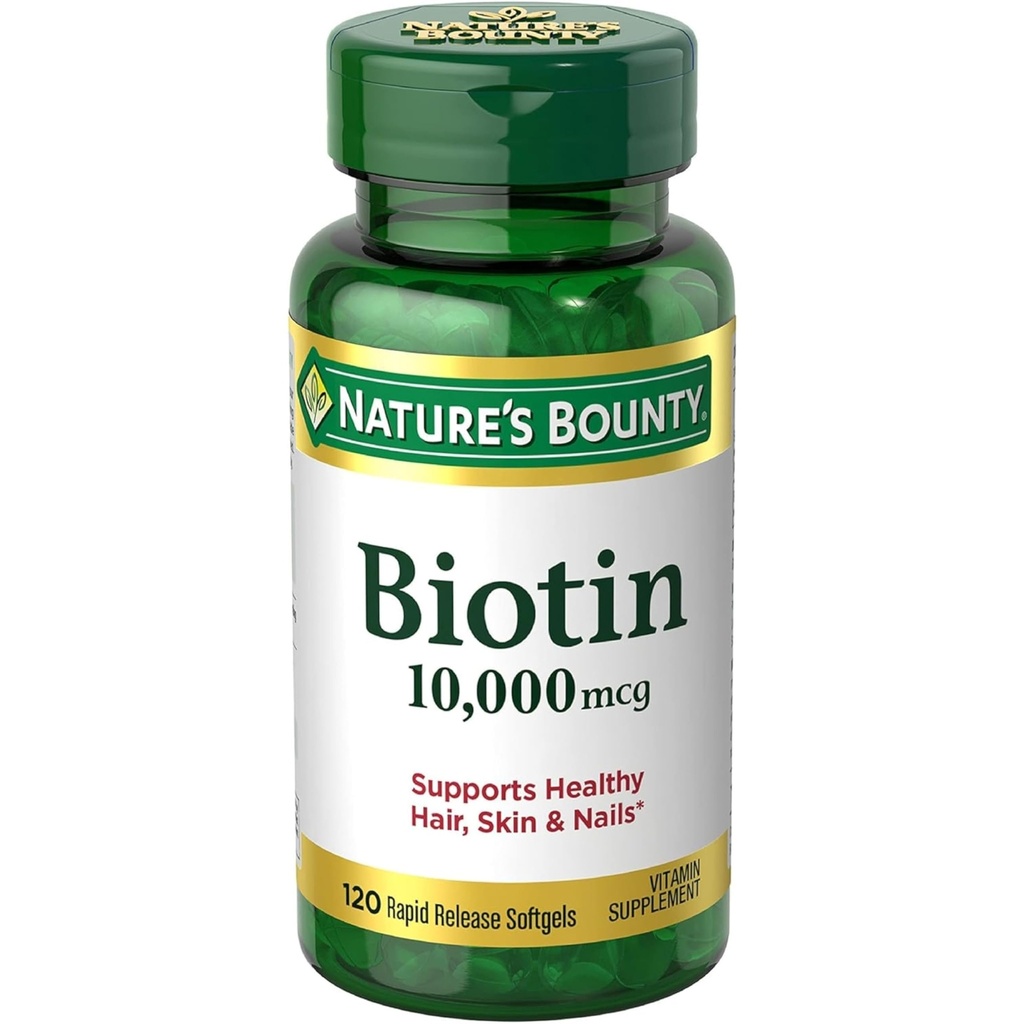 Nature's Bounty Biotin 10.000 Mcg, Rapid Release Softgels 120 Ea (pack van 2)