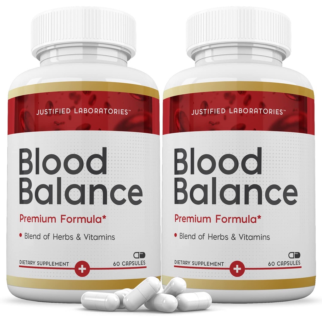 Justified Laboratories (2 Pack Blood Balance Advanced Formula 620MG Supplement Pillen 120 Capsules