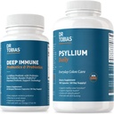 Dokter Tobias Deep Immune Probiotica & Prebiotica en Psyllium Dagelijks, Ondersteunt Digestieve Gezondheid, Gut Immune Functie, Dagelijkse Fiber Supplement ter ondersteuning van Colon Gezondheid met 4.4. Biljoen CFU