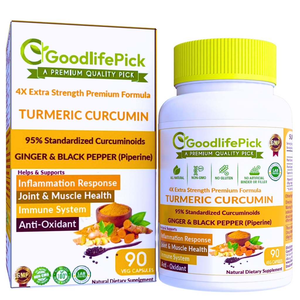 Premium Kurkuma Capsules met gember en zwarte peper. Kurkumasupplement van Kurkuma Curcumine 95% Curcuminoïden & Gemberwortel Alle natuurlijke NonGMO GEEN Rijstpoeder NO Stearaat NO Silica NO Gluten 90ct