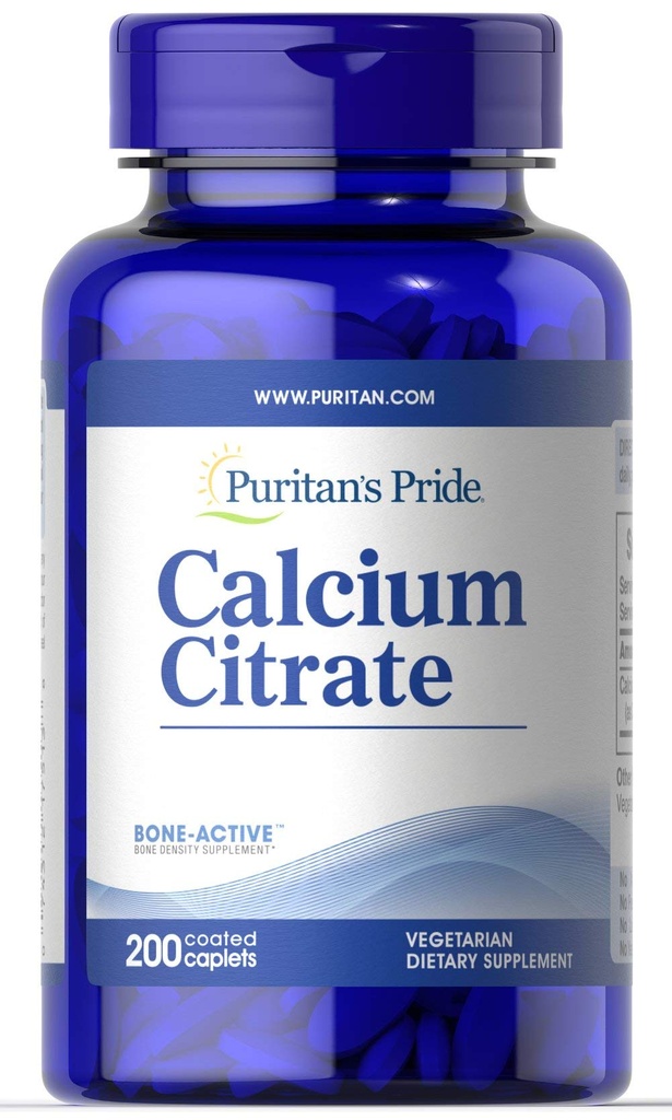 Puritan's Pride Calcium Citrate 200 Mg, 200 Tel.