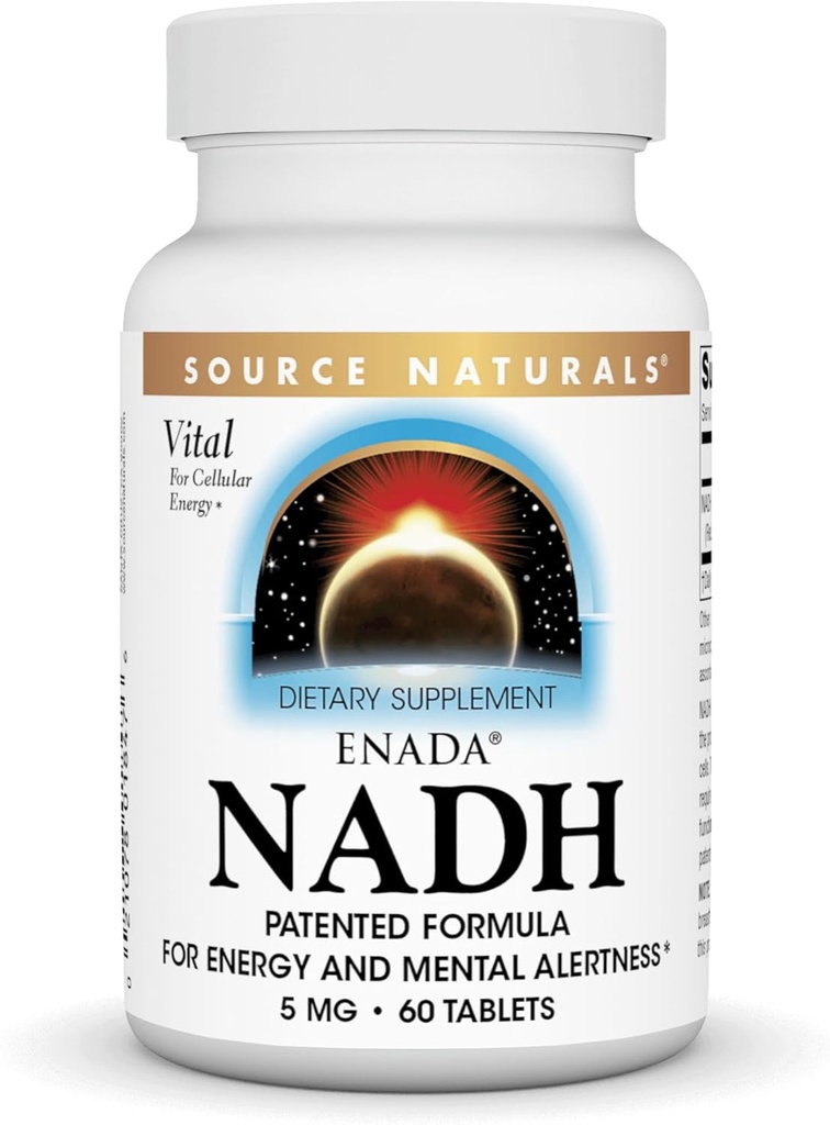 Source Naturelles Enada NADH 5mg, 60 comprimés