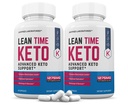 (2 Pack) Lean Time Keto Pills 1275MG Nouvelle formule et améliorée contient du vinaigre de cidre de pomme huile d'olive extra vierge en poudre Feuille de thé verte 120 Capsules
