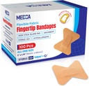 Flexibele stoffen Bandages - Flex Stof lijm Bandages Finger-Tip Care en om wonden tegen infectie te beschermen - (100 Count Box)