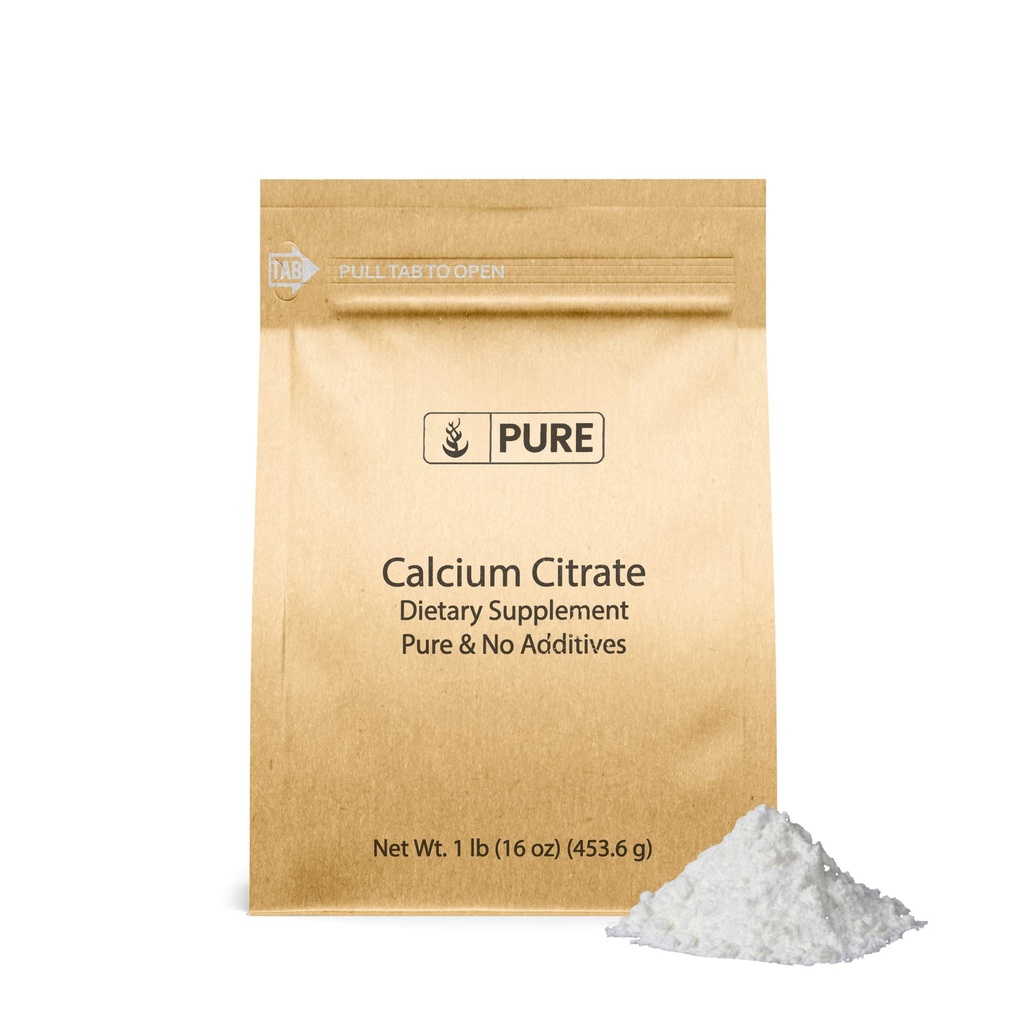 Pure Original Ingrediënten Calcium Citroen (1lb) Calcium Supplement, Geen Additieven of Fillers