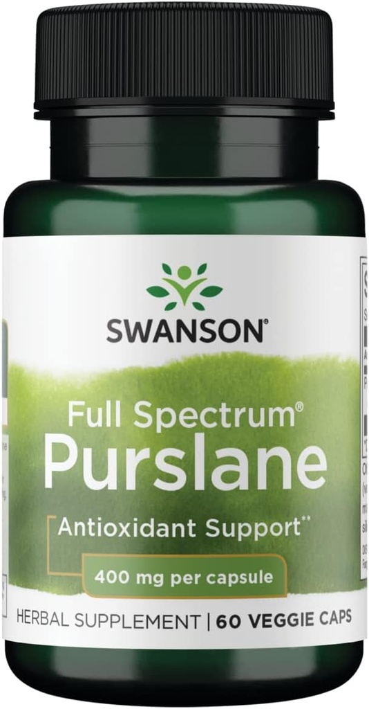 Swanson Full Spectrum Purslane 400 Milligrammen 60 Veg Capsules