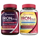 Recepten Iron 65 mg & Iron Plus Bundle, gezonde ijzerniveaus & Blood Support, Iron Tablets 60 ct & Iron Capsules 60 ct