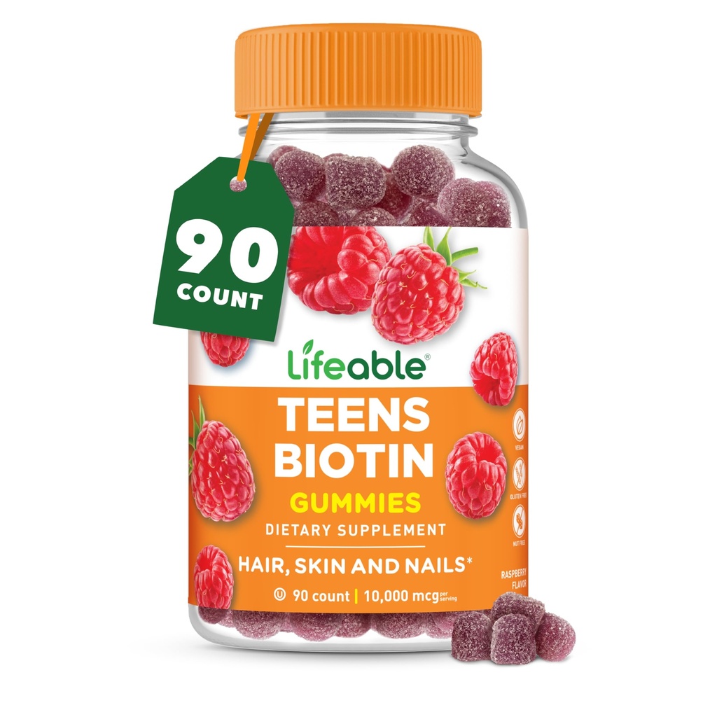 Levensvatbare tieners Biotin 10000mcg Gummies 