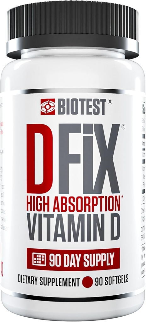 Biotest D Fix - 5000 IE vitamine D3, 90 porties - 90 Softgels