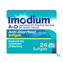 Imodium A-D Fast-Acting Anti-Diarree Softgels, Loperamide HCl 2 mg, Travel Essential Diarree Relief Medicine for Adults, 24 Telling, Anti-Diarree Pillen, Leeftijden 12+, Makkelijk doorslikken