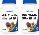 Nutricost Milk Thistle 1.000mg Equivalent, 240 Capsules (2 Pack) - 250mg van 4:1 Extract - Vegan, Non-GMO en Glutenvrij