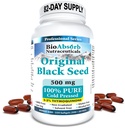 Bio Absorb Capsules d'huile de cumin noir, approvisionnement de 82 jours, huile de cumin noir pur pressé à froid (Nigella Sativa) (330 softgels, 500mg)