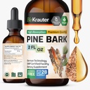 BIO KRAUTER Pine Bark Extract - Rijk aan antioxidanten Liquid Supplement - 400 mg Franse Maritime Pine Bark Extract Drops - Vegan, Alcohol & Sugar Free - 2 Fl Oz