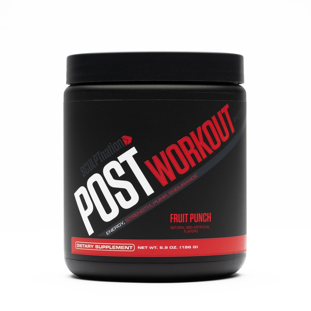 Sculpt Nation by V Shred Post Workout - Createine Complex Post Workout Muscle Recovery and Builder with Energy Support, Createine Monohydraat and Amino Acids, Fruit Punch Flavor - 30 Servers