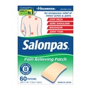 Salonpas Pain Relieving Patch voor rug, nek, schouder, kniepijn en spierpijn - 8 uur pijnverlichting - 60 tellen