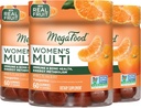 MegaFood Women's Multi - Multivitamine voor vrouwen- Gummy Vitaminen- Vitamine C, Vitamine D, Zink, Vitamine B12 & Choline- Immuun Ondersteuning & Bone Health- Vegetarian- Tangerine- 60 Gummies(30 Servings) 3 Pack