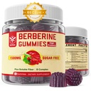 Supplément berbère 1500mg avec fibre soluble, B1, B3 & B6, sans sucre Gommies HCL berbère, haute biodisponibilité AMPK Activateur pour Mętâbõlism équilibré, quotidien digestif et corps Mânâgęmęnt, 60 Cts
