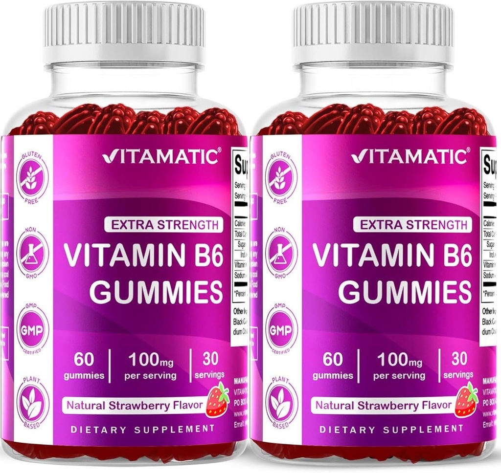 Vitamatic 2 Packs Vitamine B6 100mg Gummies 