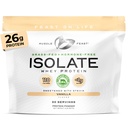 Muscle Feast Grass-Fed Wei Proteïne Isolaat, Alle Natuurlijke Hormone Gratis Pasture Verhoogd, Wei Isolaat Proteïne Poeder voor mannen en vrouwen, Schoon, Glutenvrij, Heerlijk Isolaat Proteïne - Vanille, 2lb