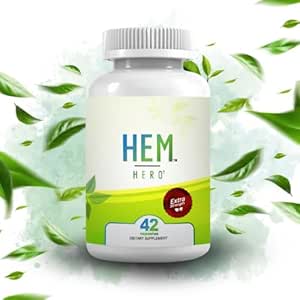 Hem Hero Extra sterkte aambei behandeling - verminderen Zwelling, kalmeren Jeuk & Irritatie - 100% natuurlijke - 42 vegetarische capsules