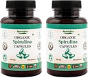 USDA Organische Spirulina Capsules - 100% Pure Vegan Supplement, Non-GMO, Glutenvrij, Chemisch-vrij, (240)