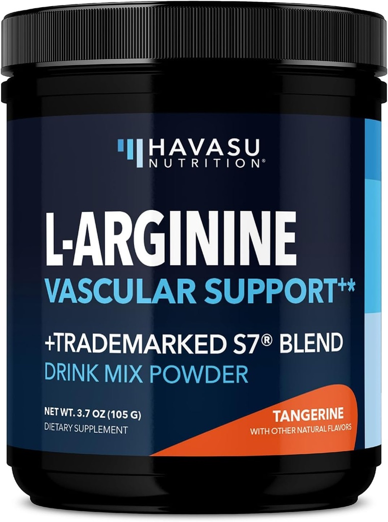 L-Arginine poeder - Nitric oxide supplement voor mannen en vrouwen met L-Citrulline en Beetwortel - Pre en Post Workout Ondersteuning voor endurance en herstel - Tangerine smaak, 1 maand levering (30 scoops)