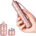 Portable Metal Pill Medicine Organizer - Etanche Pill Case Compact Travel Pill Box Conteneur hebdomadaire en alliage d'aluminium, 7 jours quotidien Pill Organizer Holder pour les petites pilules, rose S