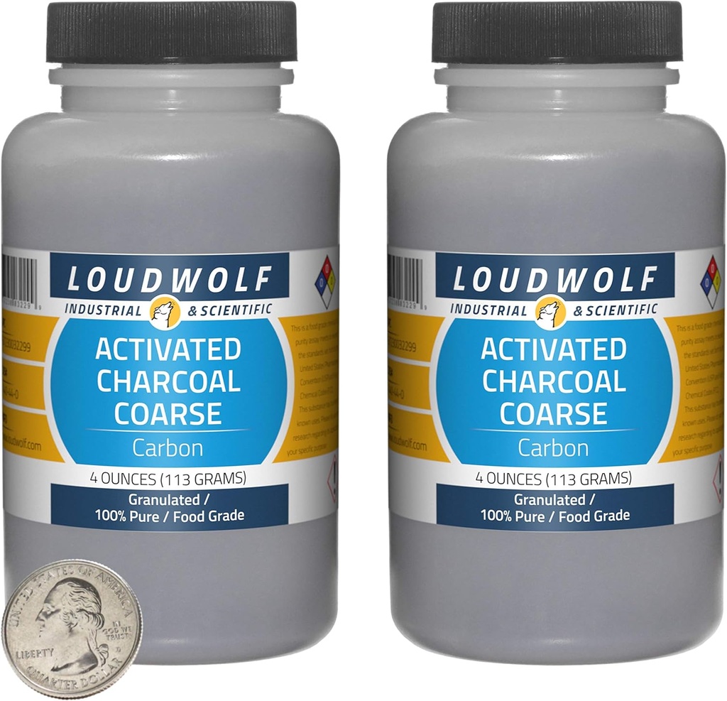 Geactiveerde kool / 8 ounces / 2 flessen / 100% Pure Food Graad/Granuleerd