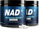 NAD+ Supplement 1000mg - Nicotinamide Riboside (NR) en Resveratrol, Liposomale NAD van Pure Organic Ingredients for Women & Men Healthy Aging, Brain and Cellular Energy, 80 Capsules(2Pcs)