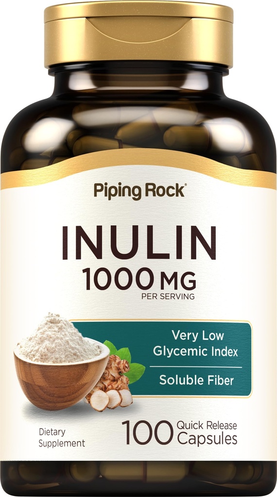 Piping Rock Organische Inuline Capsules 1000 mg 