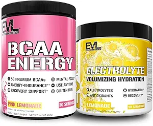 Evlutie Ultimate Replenishing Hydration Powder Stack Nutrition Electrolytes Powder Plus Branched Chain Amino Acids Powder - Pre en Post Workout Recovery Drink Mix Bundle met 6 Key Electrolytes