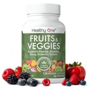 Fruits & Veggies Formula - 27 Premium Whole Foods - Organic Ingredients - Equals 3 Servings of Fruits & Vegetables - Improve Energy, Focus & Immune Function - Fiber - Antioxidants - 120ct (60 Serv)
