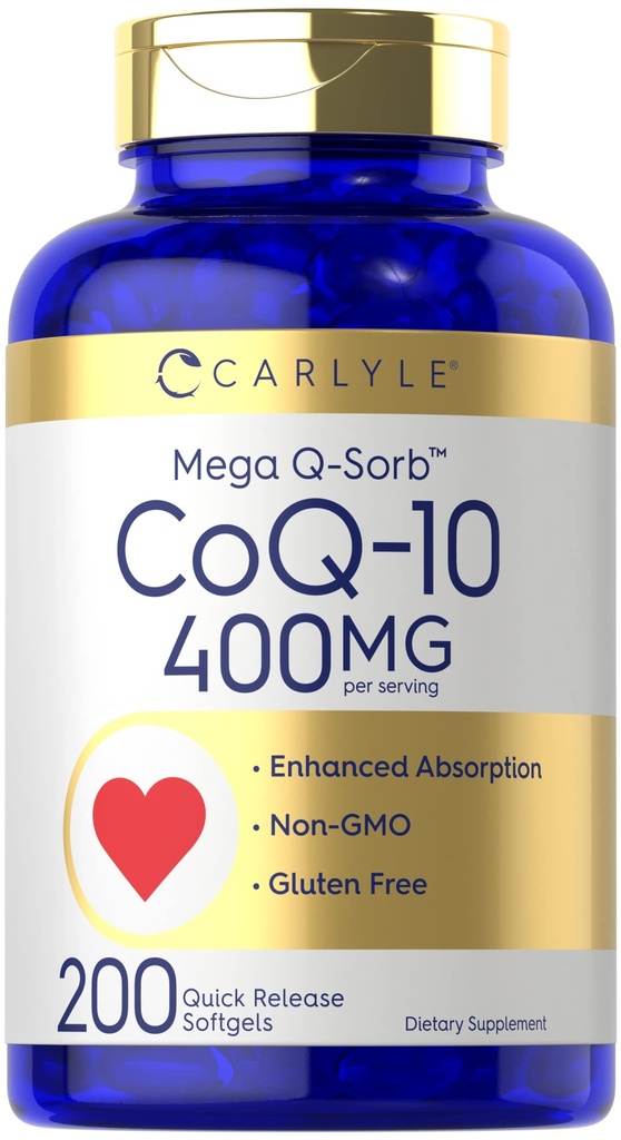 Carlyle CoQ10 400mg Softgels 200 Telling 