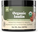 Supplément de fibre de poudre d'inuline biologique pure - (Artichaut de Jérusalem) Poudre de fibre de fibre d'inuline prébiotique en vrac 8 oz Digestion et santé Gut