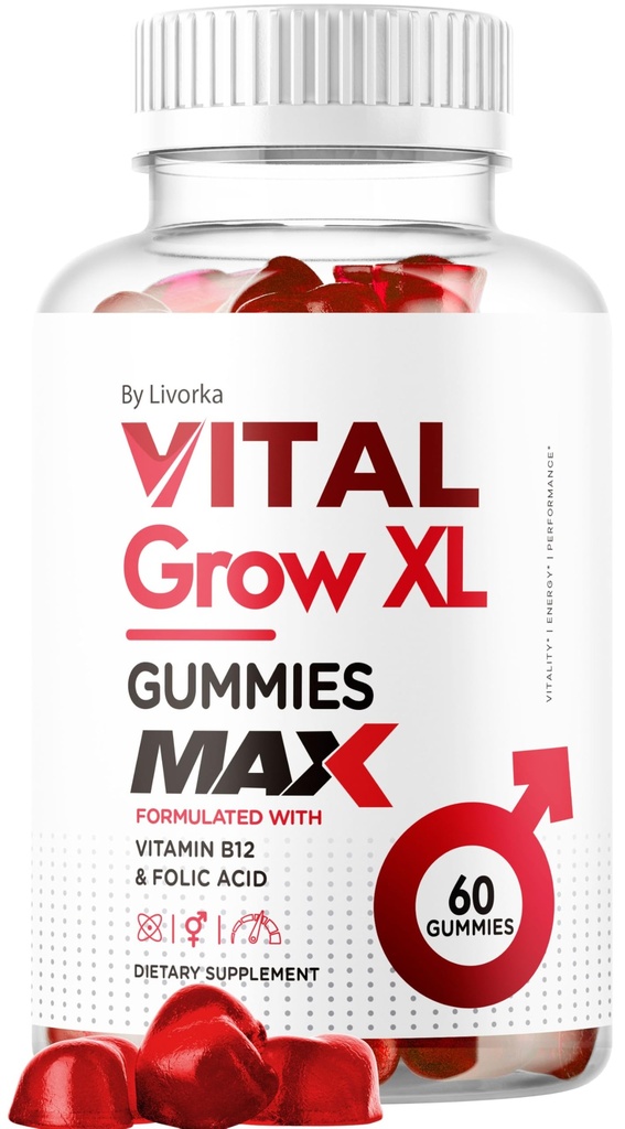 Vital Grow XL Man Gummies - Mannen prestaties Gummies 1050MG Vital GrowXL Blend, Vital Growth Gummy Geavanceerde Formule, 60 Gummies voor 1 maand