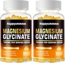 Magnesium Glycinate Gummies 1000mg - Suikervrij Magnesium Kalium Supplement met Vitamine D, B6, CoQ10 voor Kalm Mood & Slaap Ondersteuning - 120 Oranje Gummies.