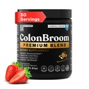 ColonBroom Premium Powder Supplement (Strawberry) - Colon Broom Psyllium Husk Fibre de boisson en poudre - Sans gluten, sans OGM Colon Cleanse for Bloating Relief & Gut Health, 50 portions